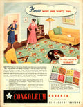 Yellow Sofa Rug 1930s Vintage Retro Advert Poster