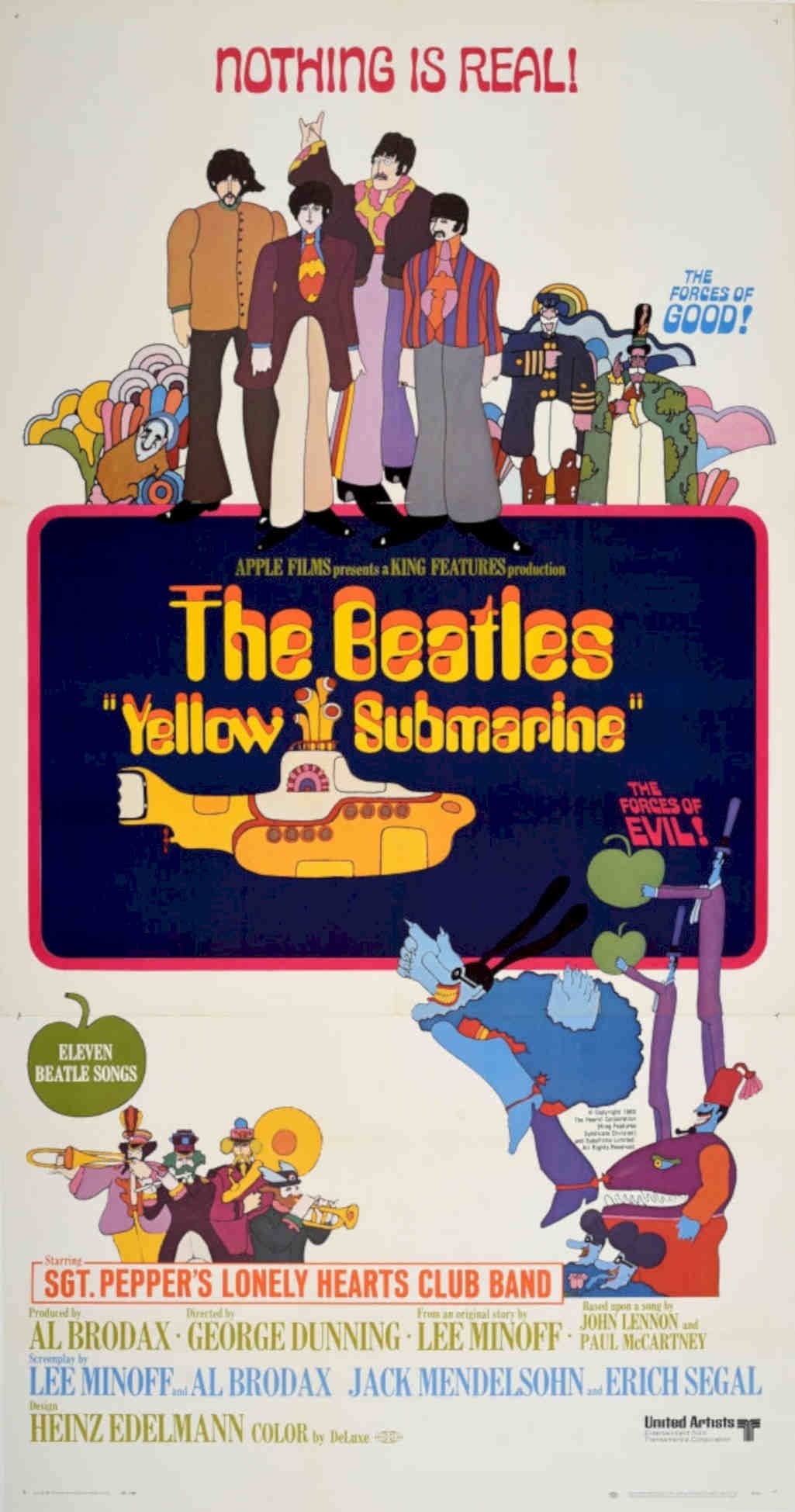 Yellow Submarine Beatles Vintage Retro Advert Poster A4 Photo Print