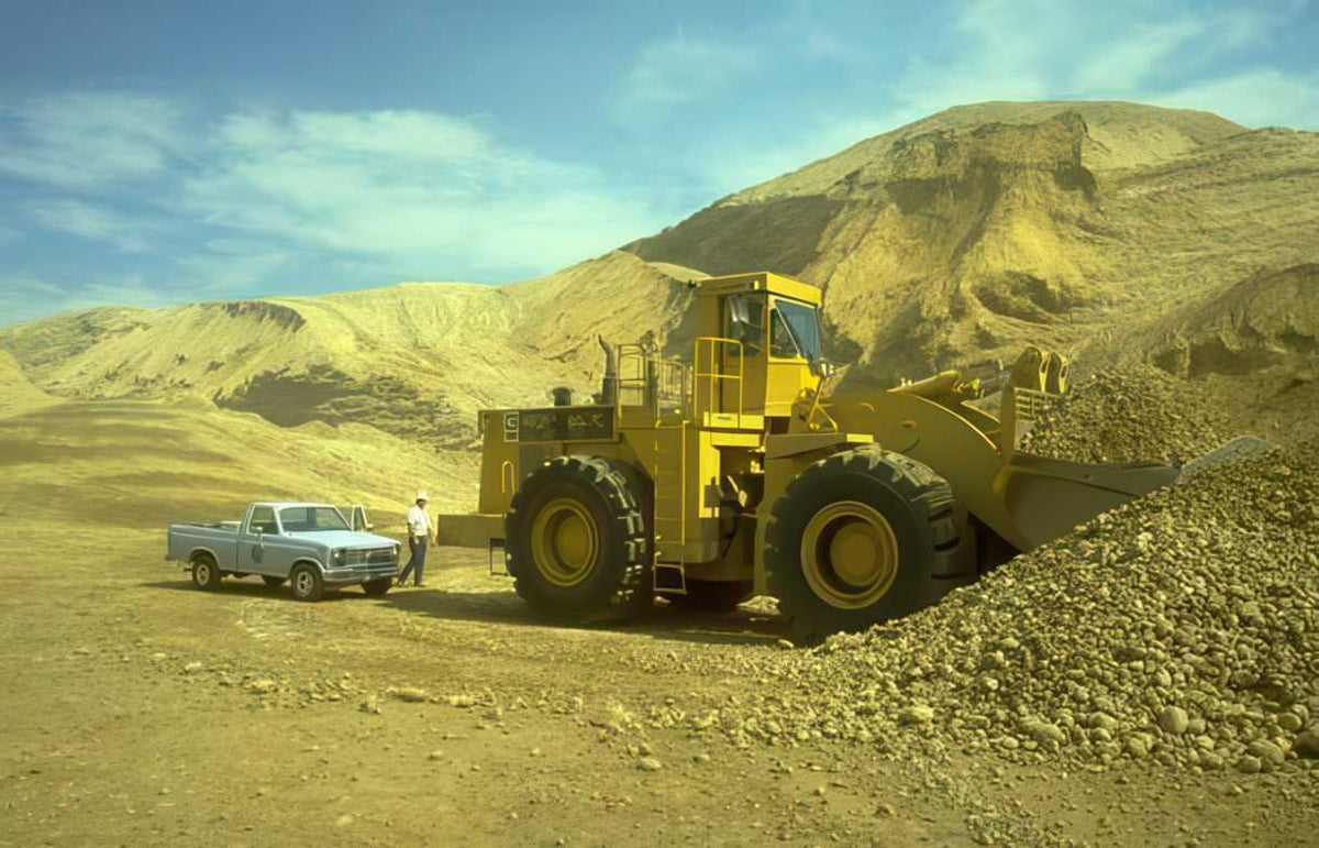 Yellow Wheel Loader A4 Photo Print