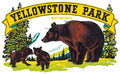 Yellowstone Luggage Label Vintage A4 Photo Print