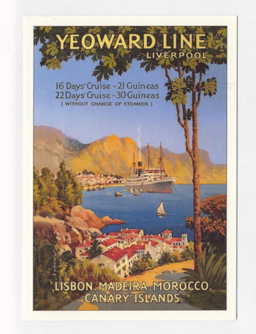 Yeoward Line Cruise Vintage Retro Advert Ads A4 Photo Print