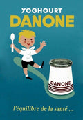 Yogourt Danone Child Vintage Retro Advert Poster A4 Photo Print