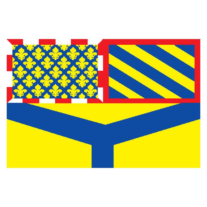 Yonne Dep Flag N2994 A4 Photo Print