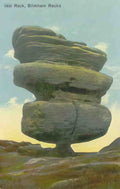 Yorkshire Brimham Rocks Idol Rock 1900s Vintage A4 Photo Print