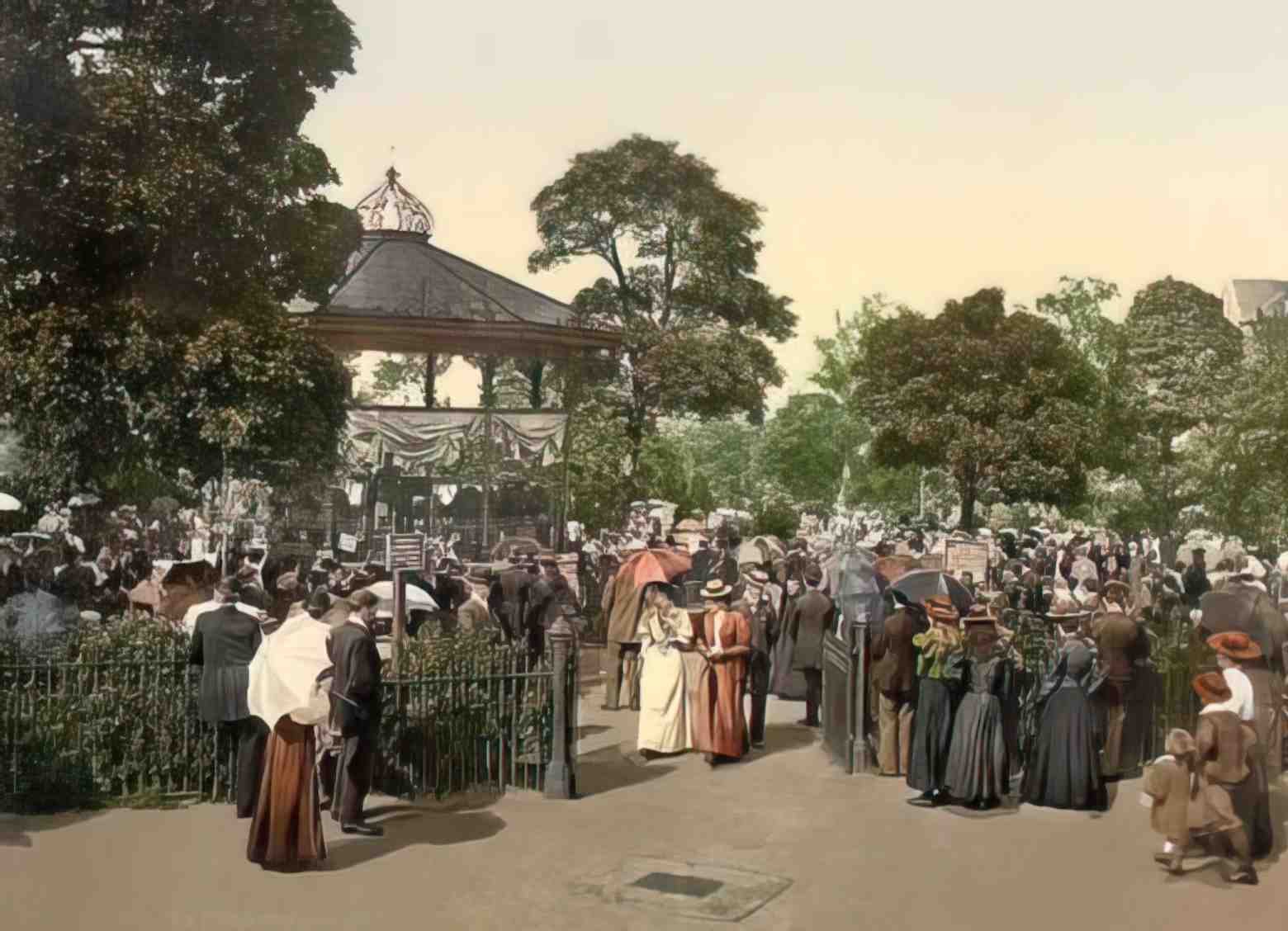 Yorkshire Harrogate Valley Gardens II Vintage A4 Photo Print