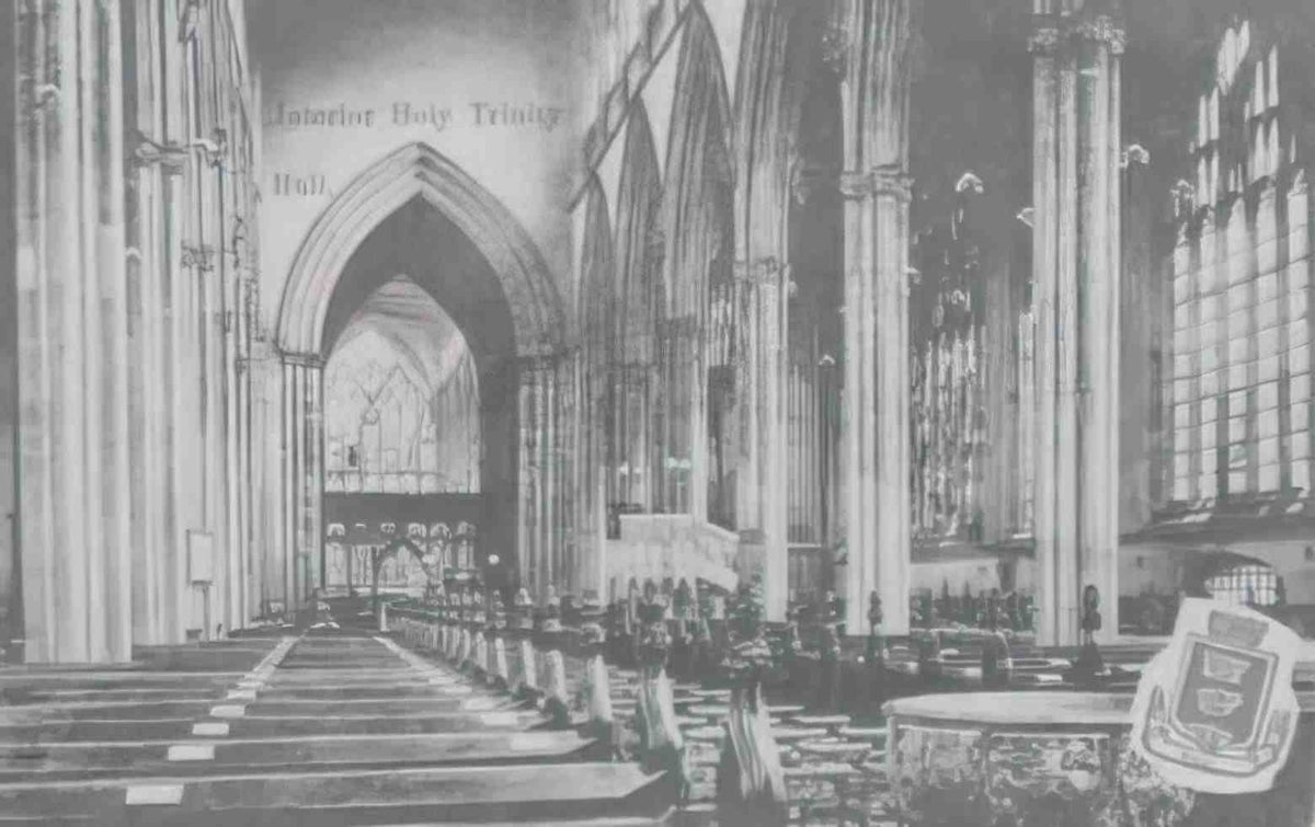 Yorkshire Hull Holy Trinity Church Interior Vintage A4 Photo Print