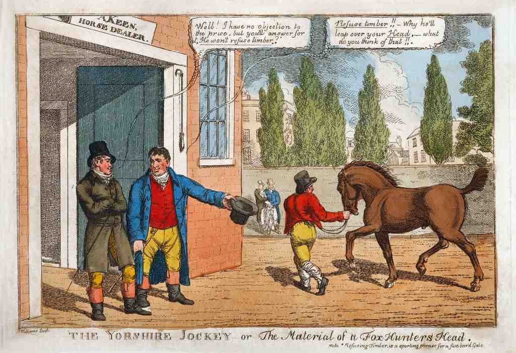 Yorkshire Jockey Horse 001 Vintage A4 Photo Print