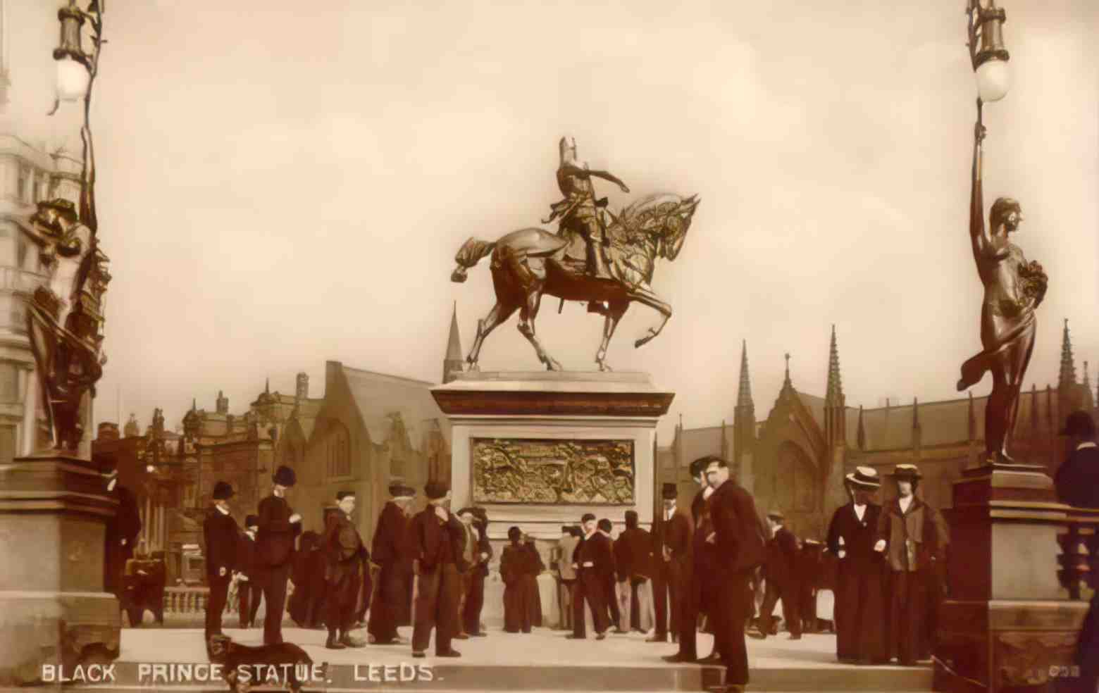 Yorkshire Leeds Black Prince Statue 1930s Vintage A4 Photo Print