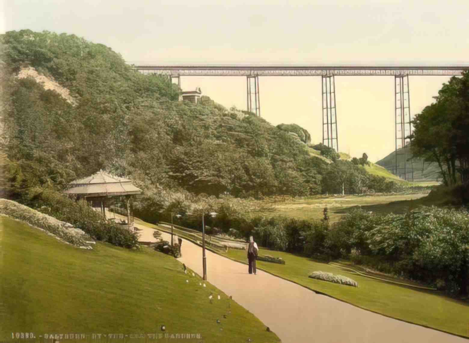 Yorkshire Saltburn by the Sea Gardens Vintage A4 Photo Print