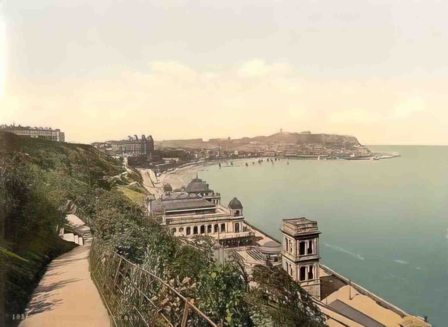 Yorkshire Scarborough South Bay 1900's Vintage A4 Photo Print