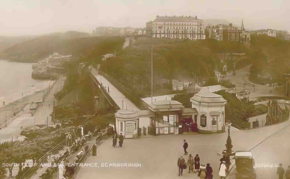 Yorkshire Scarborough South Cliff and Spa Entrance 1920s Vintage A4 Photo Print
