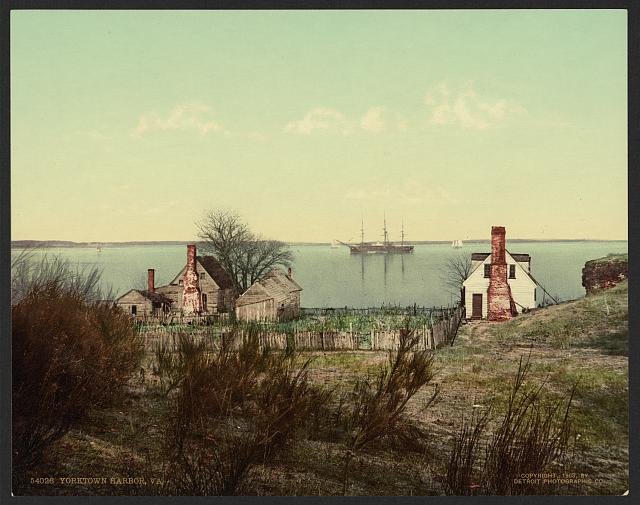 Yorktown harbor VA Vintage A4 Photo Print