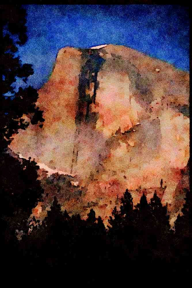 Yosemite USA 167001 Half Dome A4 Limited Edition Watercolour Print