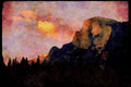 Yosemite USA 167007 Sunset Half Dome A4 Limited Edition Watercolour Print