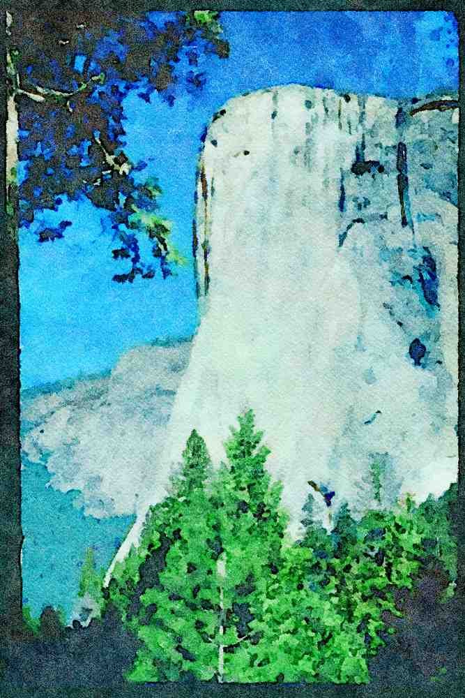 Yosemite USA 167009 El Capitan A4 Limited Edition Watercolour Print