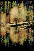 Yosemite USA 167017 Merced River In Winter A4 Limited Edition Watercolour Print