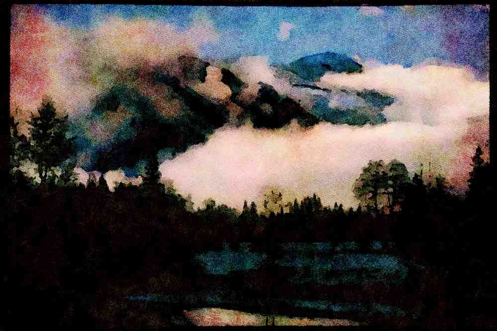 Yosemite USA 167018 North Dome Spring Snow A4 Limited Edition Watercolour Print