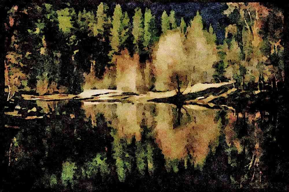 Yosemite USA 167020 Merced River A4 Limited Edition Watercolour Print