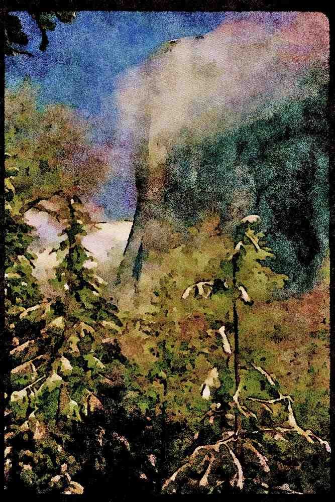 Yosemite USA 167024 El Capitan Spring Snow A4 Limited Edition Watercolour Print