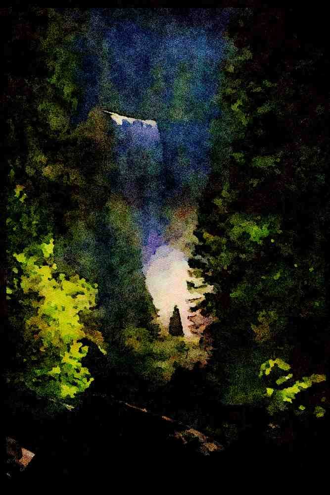Yosemite USA 167032 Vernal Falls A4 Limited Edition Watercolour Print