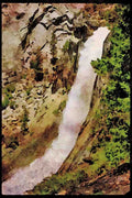 Yosemite USA 167039 Nevada Falls A4 Limited Edition Watercolour Print
