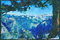Yosemite USA 167047 View From Dewey Point A4 Limited Edition Watercolour Print