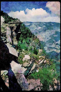 Yosemite USA 167050 Glacier Point A4 Limited Edition Watercolour Print