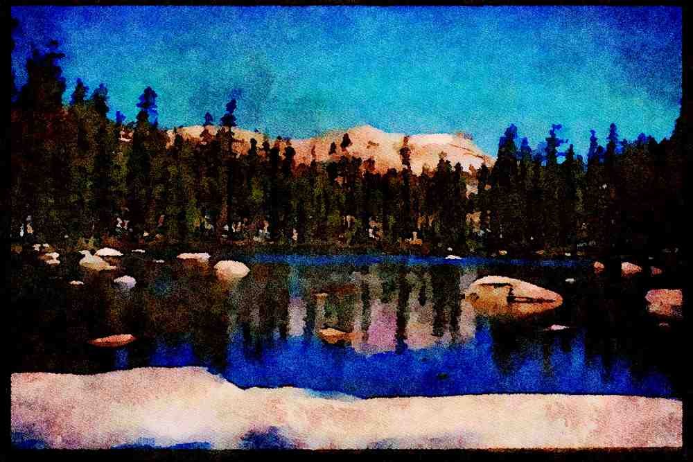 Yosemite USA 167070 Mt. Hoffman A4 Limited Edition Watercolour Print