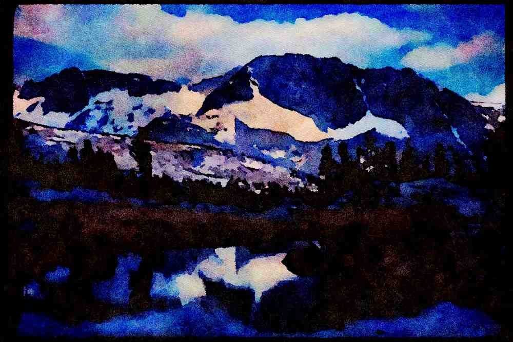 Yosemite USA 167081 Parsons Peak A4 Limited Edition Watercolour Print