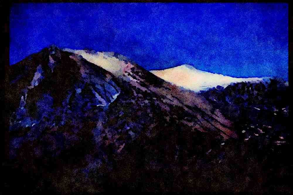 Yosemite USA 167082 Mt. Conness A4 Limited Edition Watercolour Print