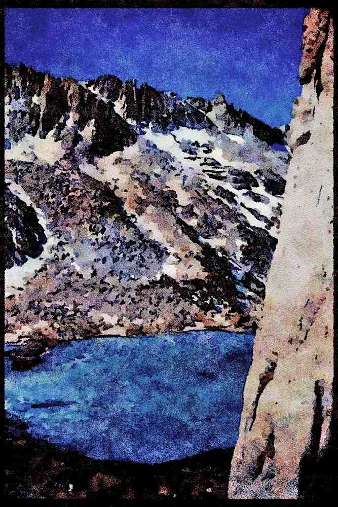 Yosemite USA 167083 Upper Young Lake A4 Limited Edition Watercolour Print