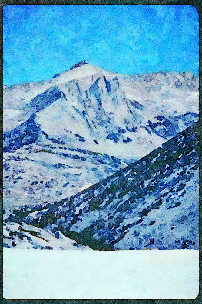 Yosemite USA 167085 Sheep Peak A4 Limited Edition Watercolour Print