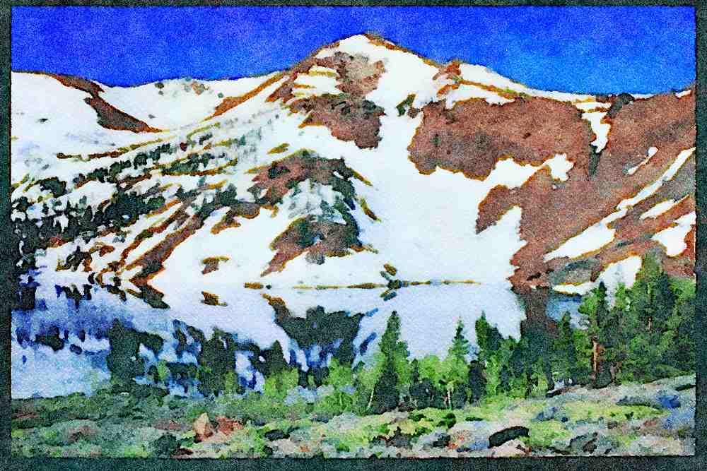 Yosemite USA 167092 Virginia Lakes A4 Limited Edition Watercolour Print