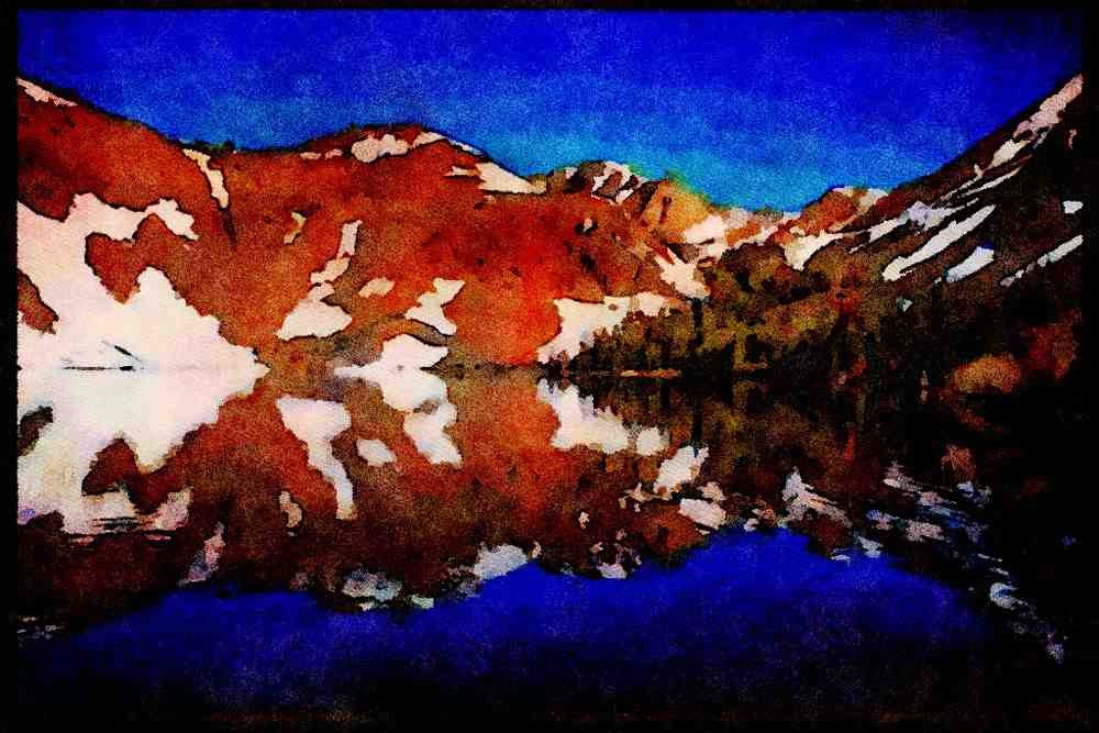 Yosemite USA 167093 Virginia Lakes A4 Limited Edition Watercolour Print