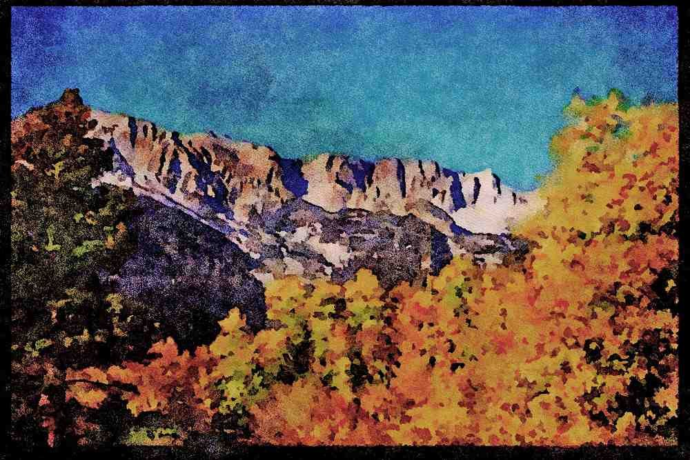 Yosemite USA 167097 Lee Vining Canyon A4 Limited Edition Watercolour Print
