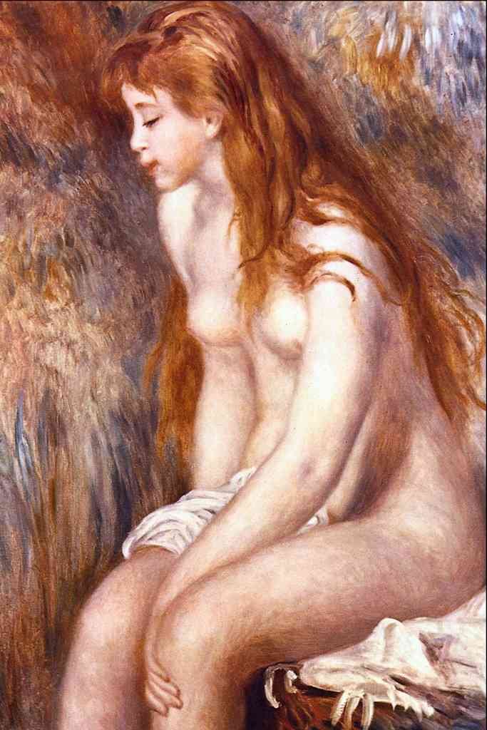 Young Girl Bathing Renoir Impressionism A4 Photo Print