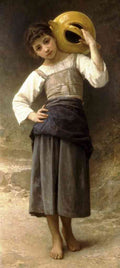 Young Girl Going To The Spring Bouguereau A4 Photo Print