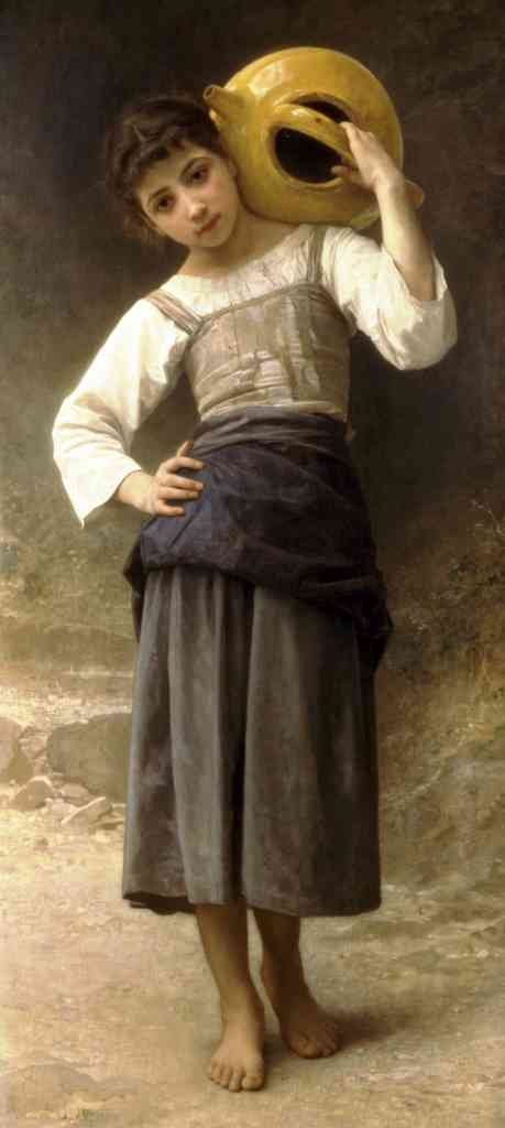 Young Girl Going To The Spring Bouguereau A4 Photo Print