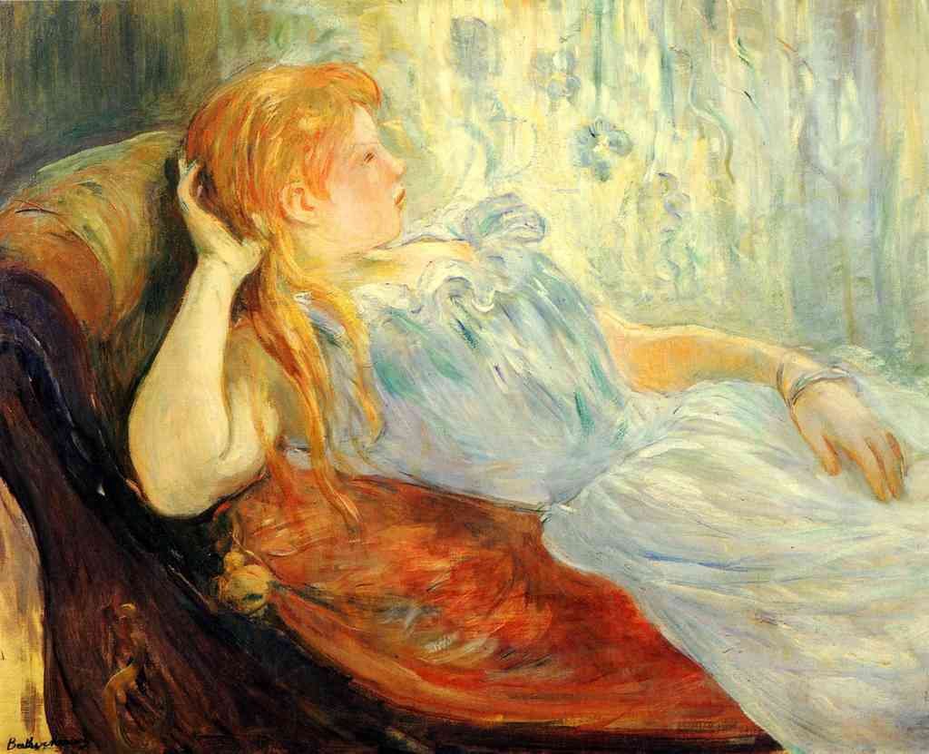 Young Girl Resting 2 Morisot A4 Photo Print