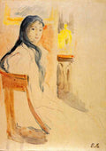 Young Girl Resting Morisot A4 Photo Print