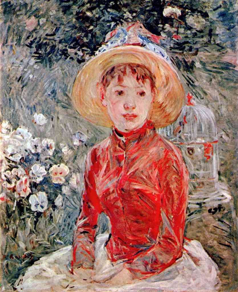 Young Girl With Cage Morisot A4 Photo Print