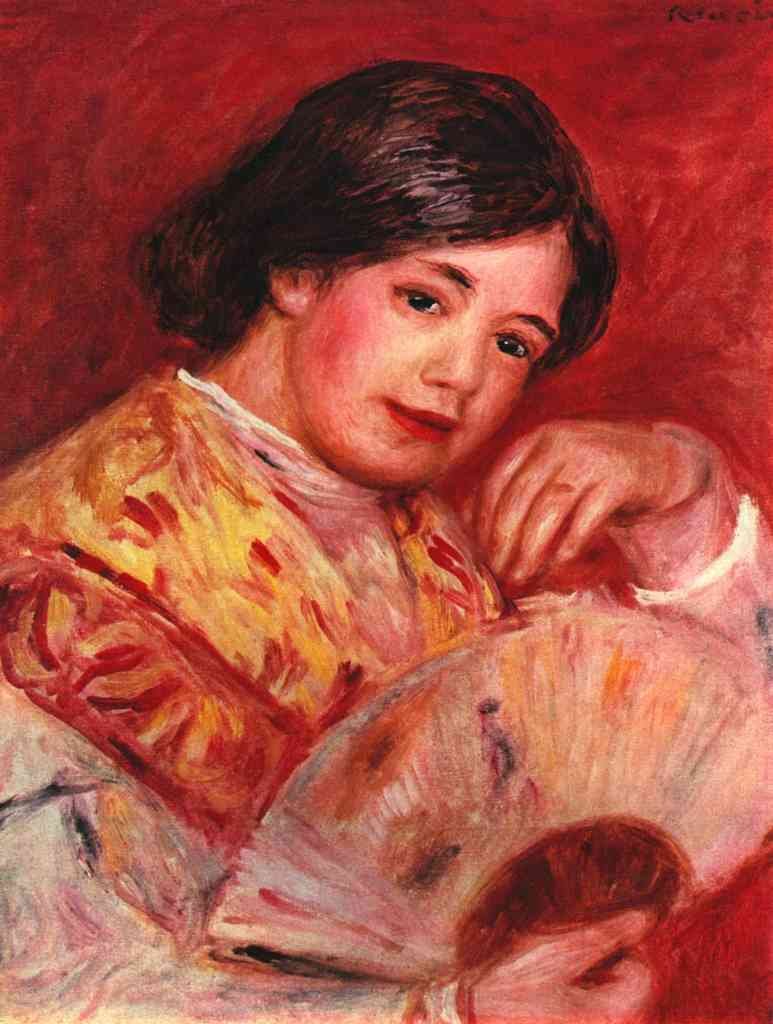 Young Girl With Fan Renoir A4 Photo Print