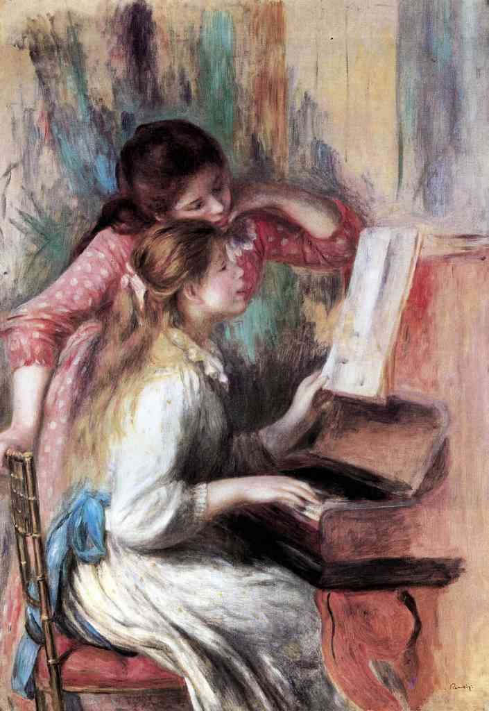 Young Girls At The Piano 1 Renoir A4 Photo Print