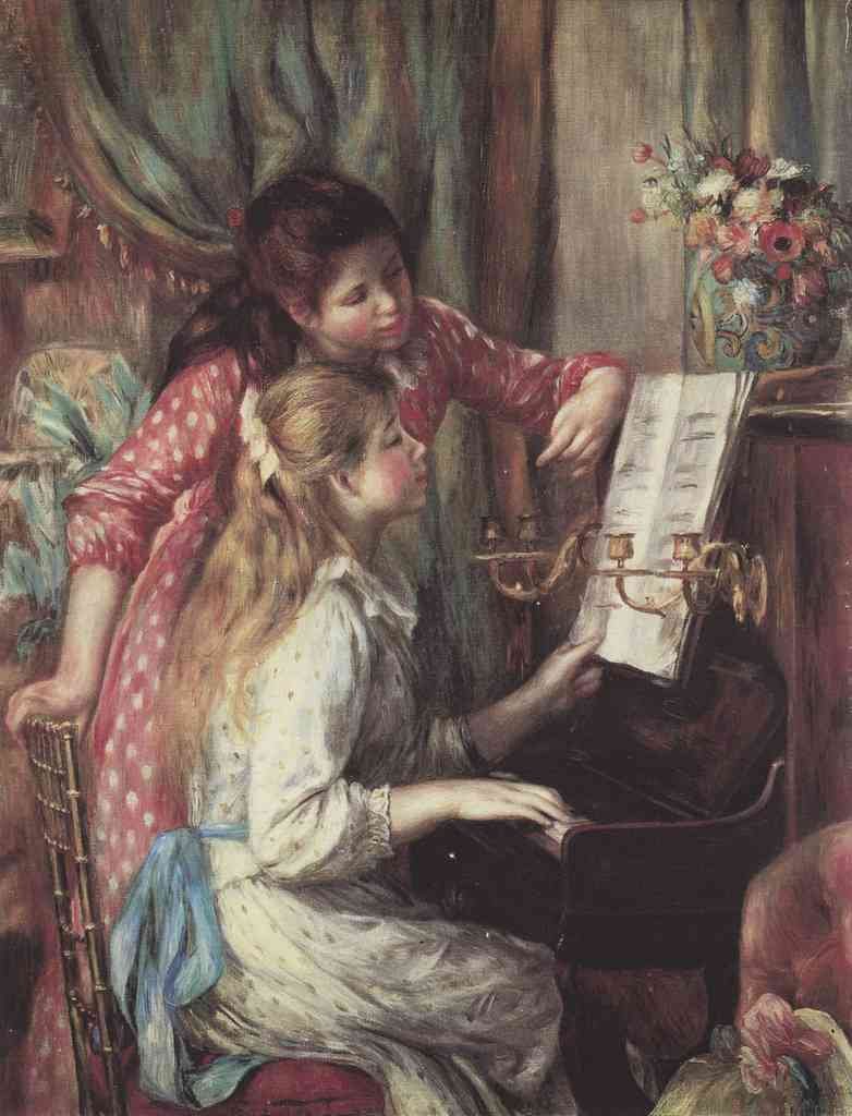 Young Girls At The Piano 2 Renoir A4 Photo Print