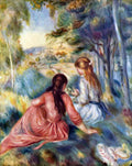 Young Girls In The Meadow Renoir A4 Photo Print