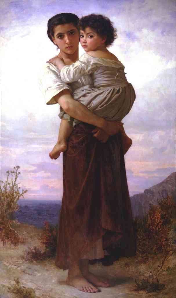 Young Gypsies Bouguereau A4 Photo Print