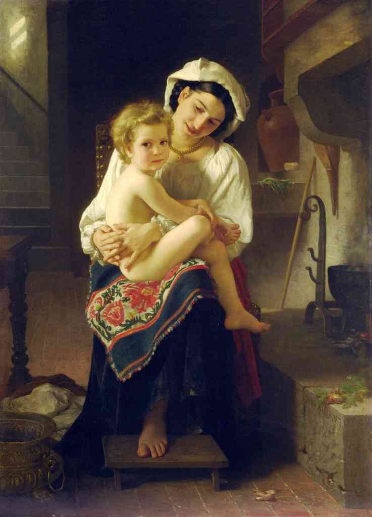 Young Mother Gazing At Her Child Bouguereau A4 Photo Print