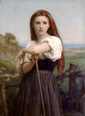 Young Shepherdess Bouguereau A4 Photo Print