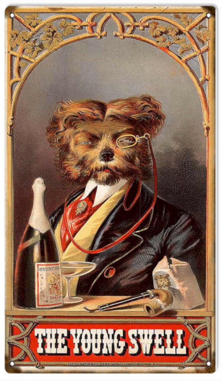 Young Swell Bear Vintage Retro Advert Ads A4 Photo Print