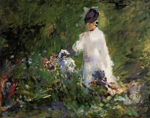 Young Woman Among The Flowers 1879 A4 Photo Print